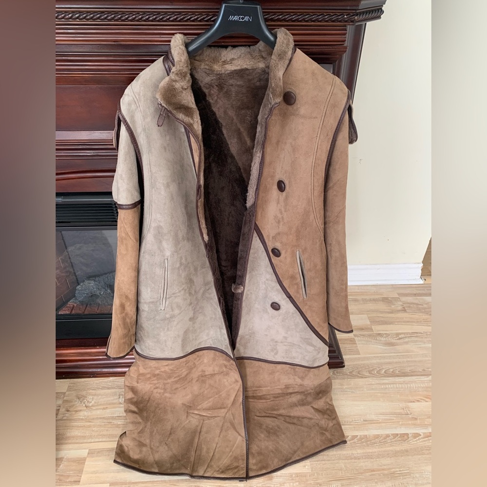 Women’s shearling coat.